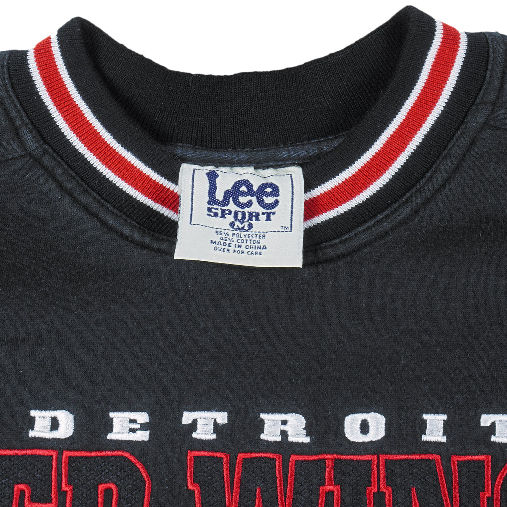 NHL (Lee) - Detroit Red Wings Embroidered Sweatshirt 1990s Medium Vintage Retro Hockey