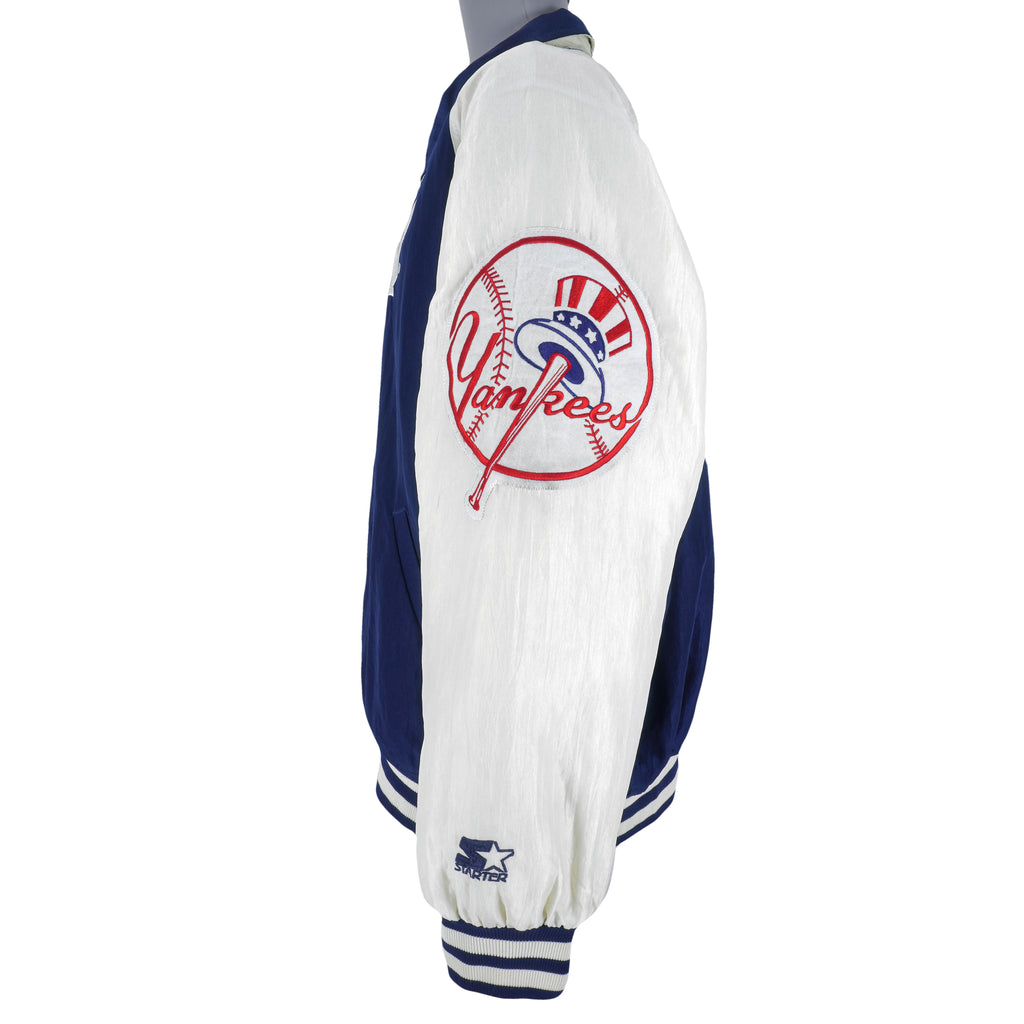 Starter - New York Yankees Big Logo Windbreaker 1990s X-Large Vintage Retro 