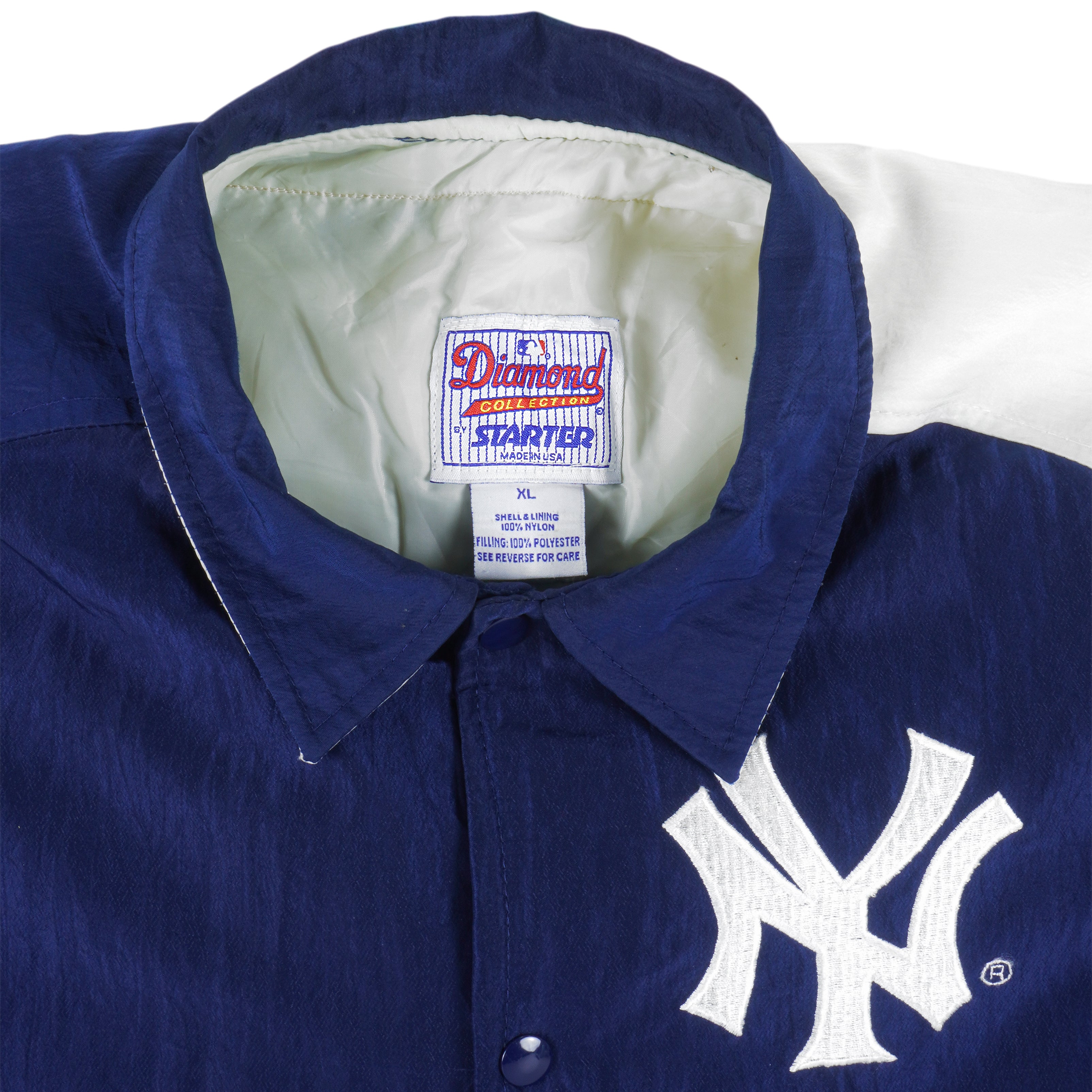 Starter - New York Yankees Big Logo Windbreaker 1990s X-Large Vintage Retro 