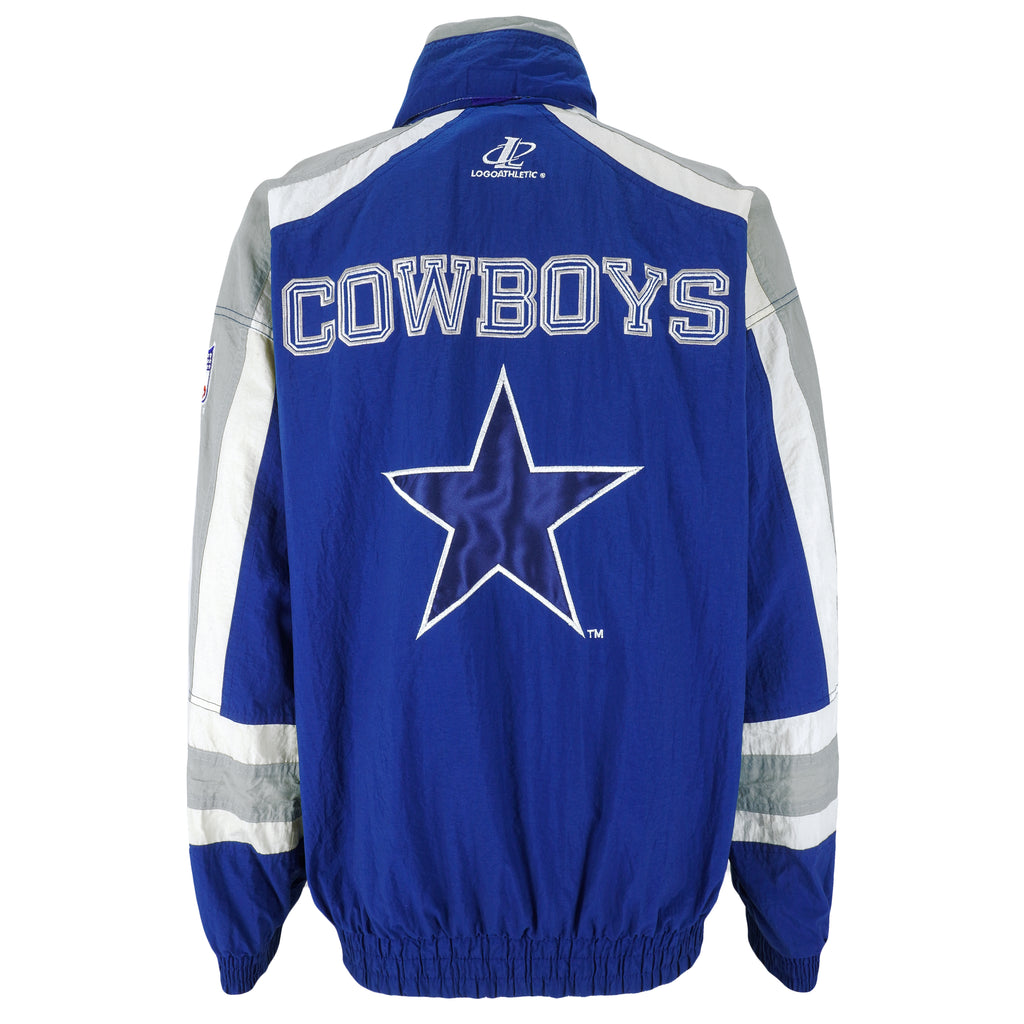 NFL (Logo Athletic) - Dallas Cowboys Windbreaker 1990s X-Large Vintage Retro Football
