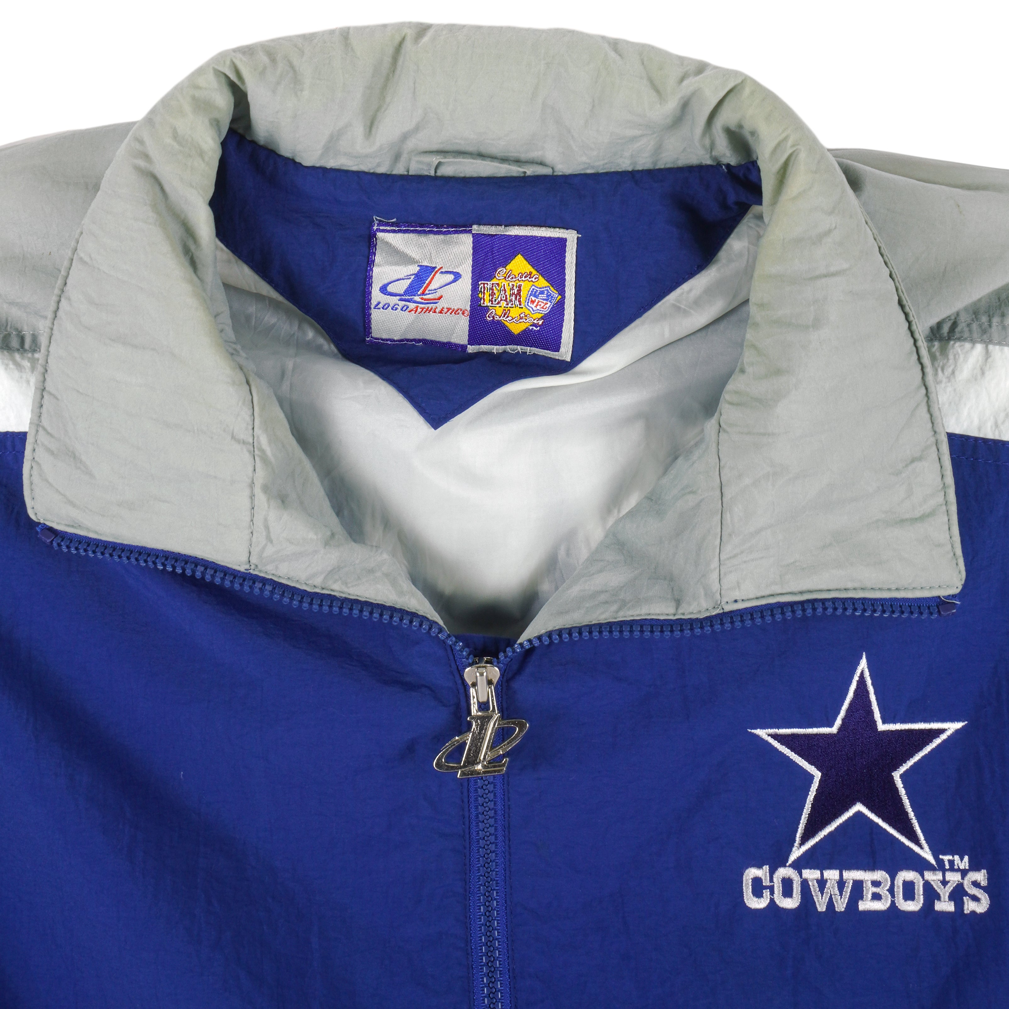 NFL (Logo Athletic) - Dallas Cowboys Windbreaker 1990s X-Large Vintage Retro Football
