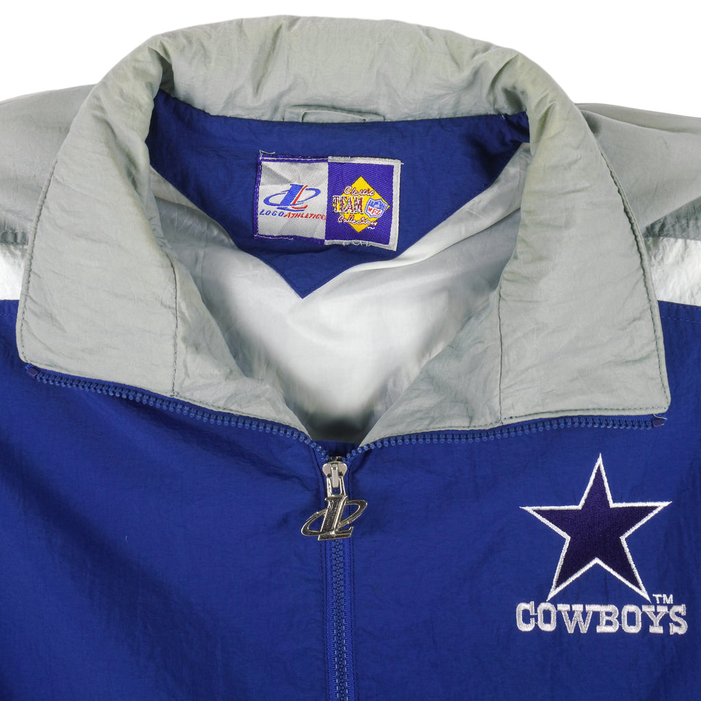 NFL (Logo Athletic) - Dallas Cowboys Windbreaker 1990s X-Large Vintage Retro Football