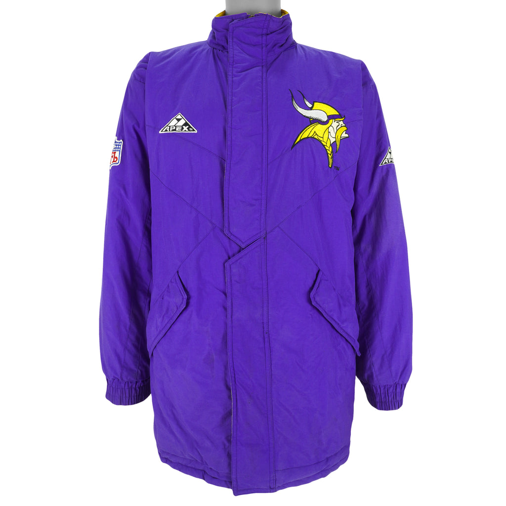 NFL (Apex One) - Minnesota Vikings  Warm Jacket 1990s Medium Vintage Retro Football