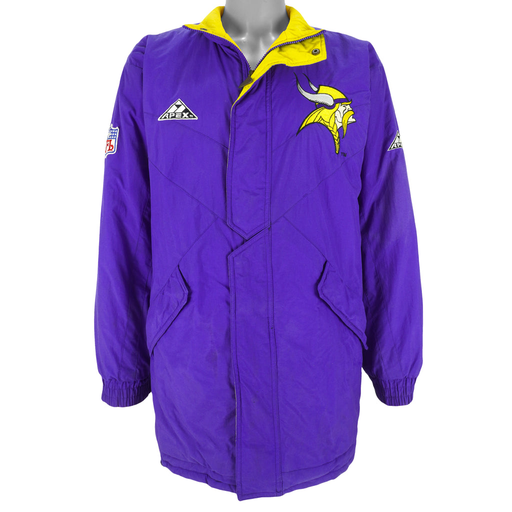 NFL (Apex One) - Minnesota Vikings  Warm Jacket 1990s Medium Vintage Retro Football