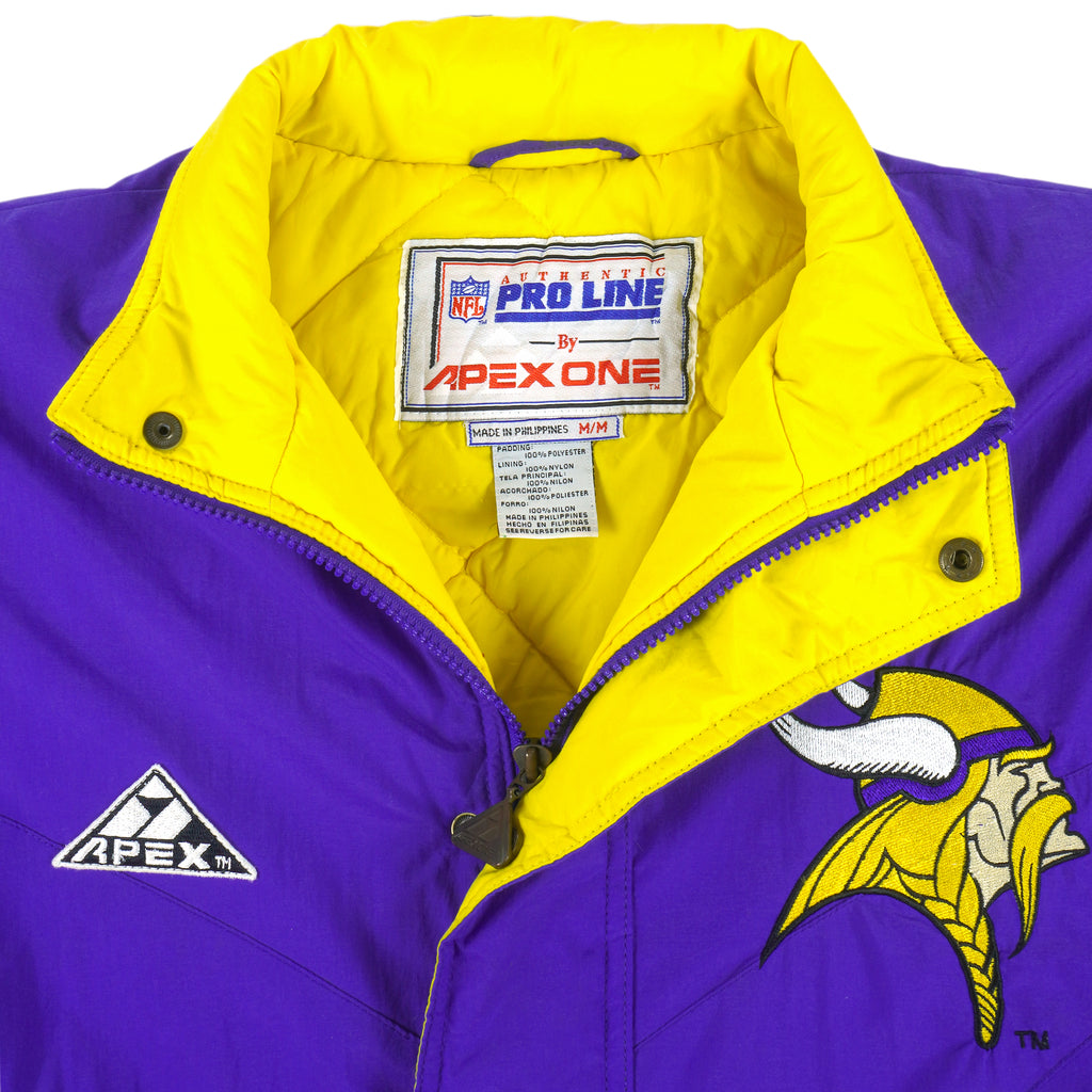 NFL (Apex One) - Minnesota Vikings  Warm Jacket 1990s Medium Vintage Retro Football