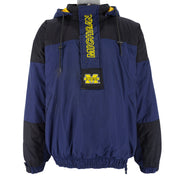 Starter - Michigan Wolverines Hooded Pullover Jacket 1990s X-Large Vintage Retro