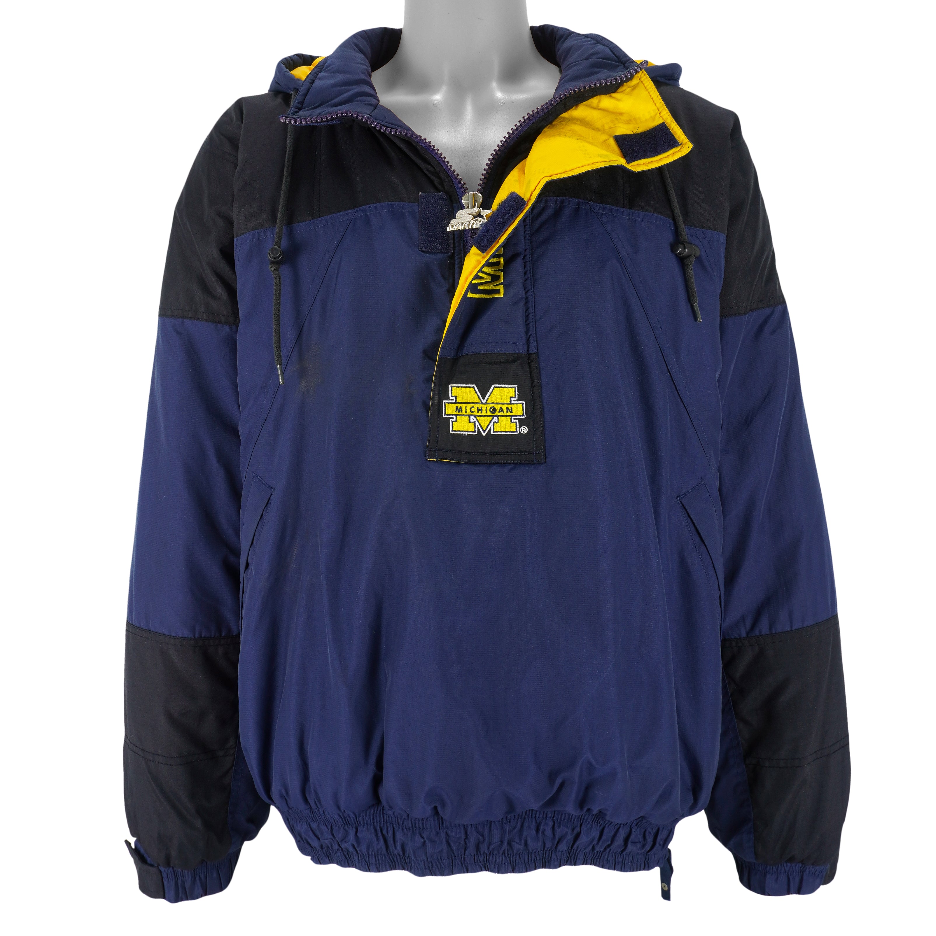 Vintage Starter - Michigan Wolverines Hooded Pullover Jacket 1990s X-Large  – Vintage Club Clothing