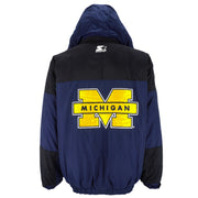 Starter - Michigan Wolverines Hooded Pullover Jacket 1990s X-Large Vintage Retro