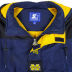 Starter - Michigan Wolverines Hooded Pullover Jacket 1990s X-Large Vintage Retro