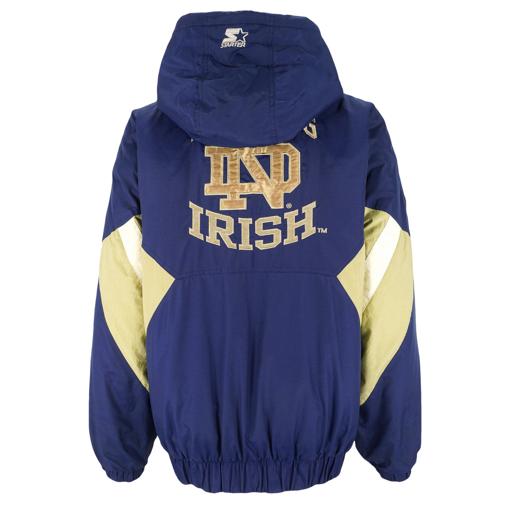 Starter - Notre Dame Fighting Irish Pullover Jacket 1990s Large Vintage Retro Football College