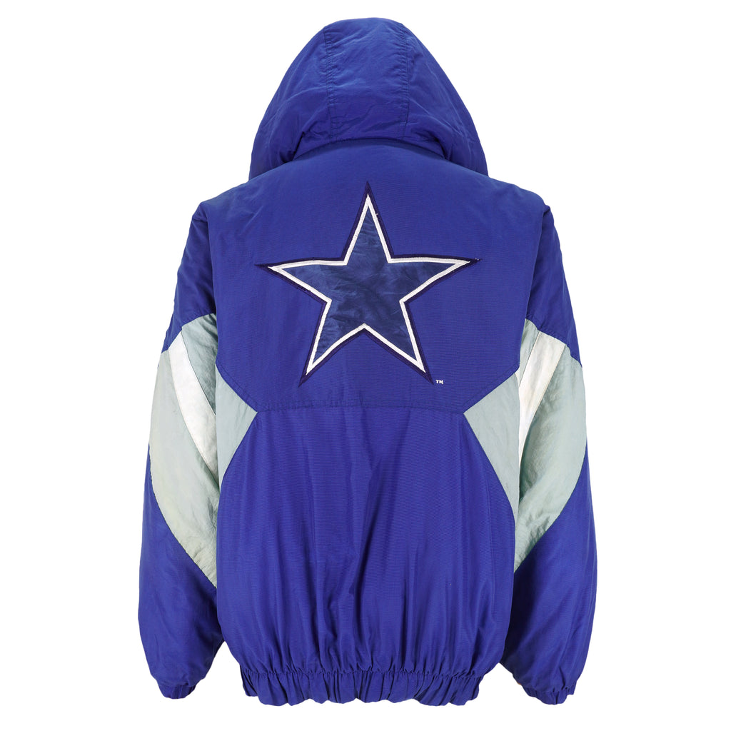 Starter - Dallas Cowboys Embroidered Logo Hooded Jacket 1990s Large Vintage Retro Football