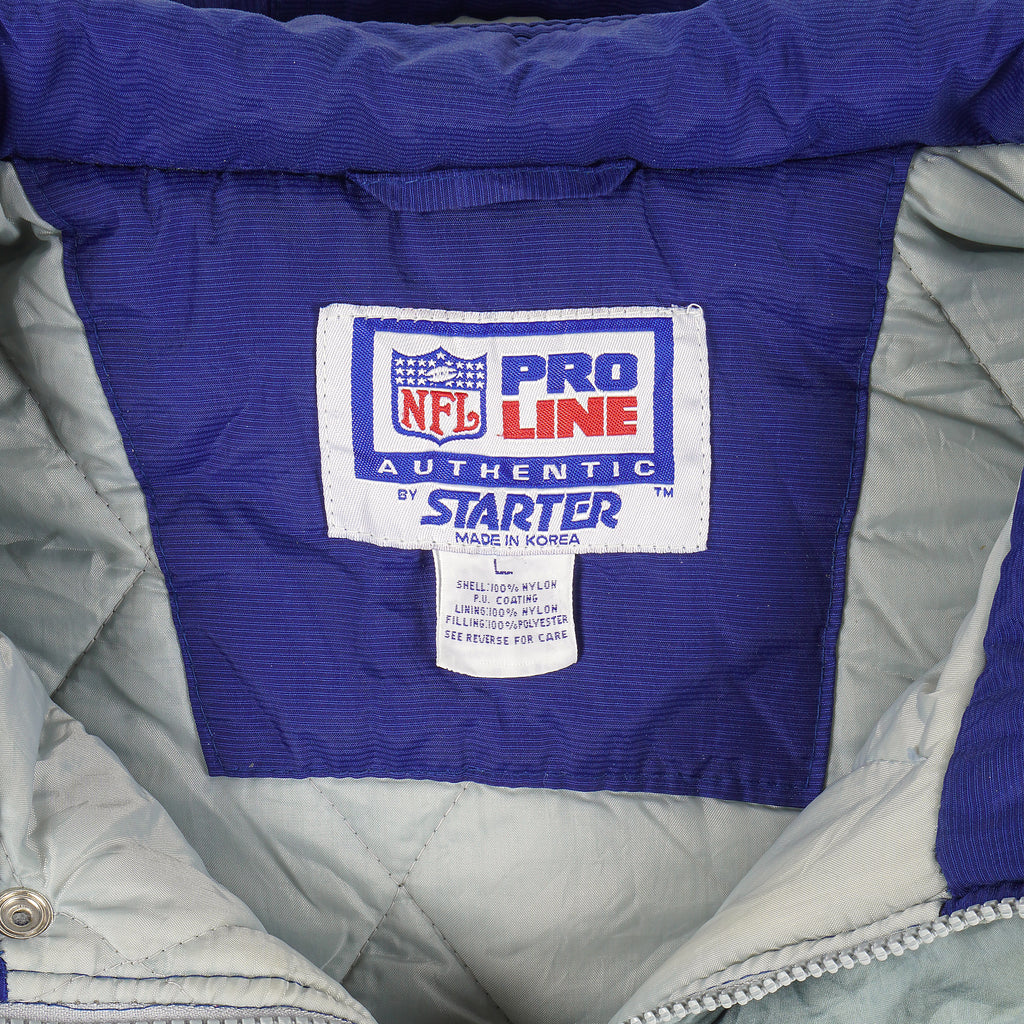Starter - Dallas Cowboys Embroidered Logo Hooded Jacket 1990s Large Vintage Retro Football