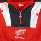 Starter - Detroit Red Wings Pullover Jacket 1990s Large Vintage Retro Hockey