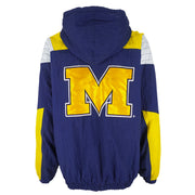 Starter - Michigan Colorblock Pullover Jacket 1990s Large Vintage Retro Football College