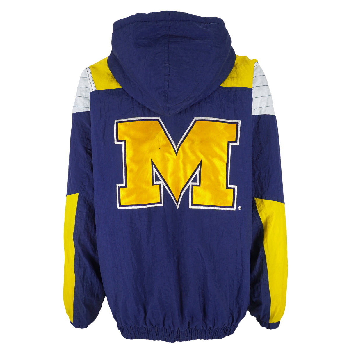 Starter - Michigan Colorblock Pullover Jacket 1990s Large Vintage Retro Football College