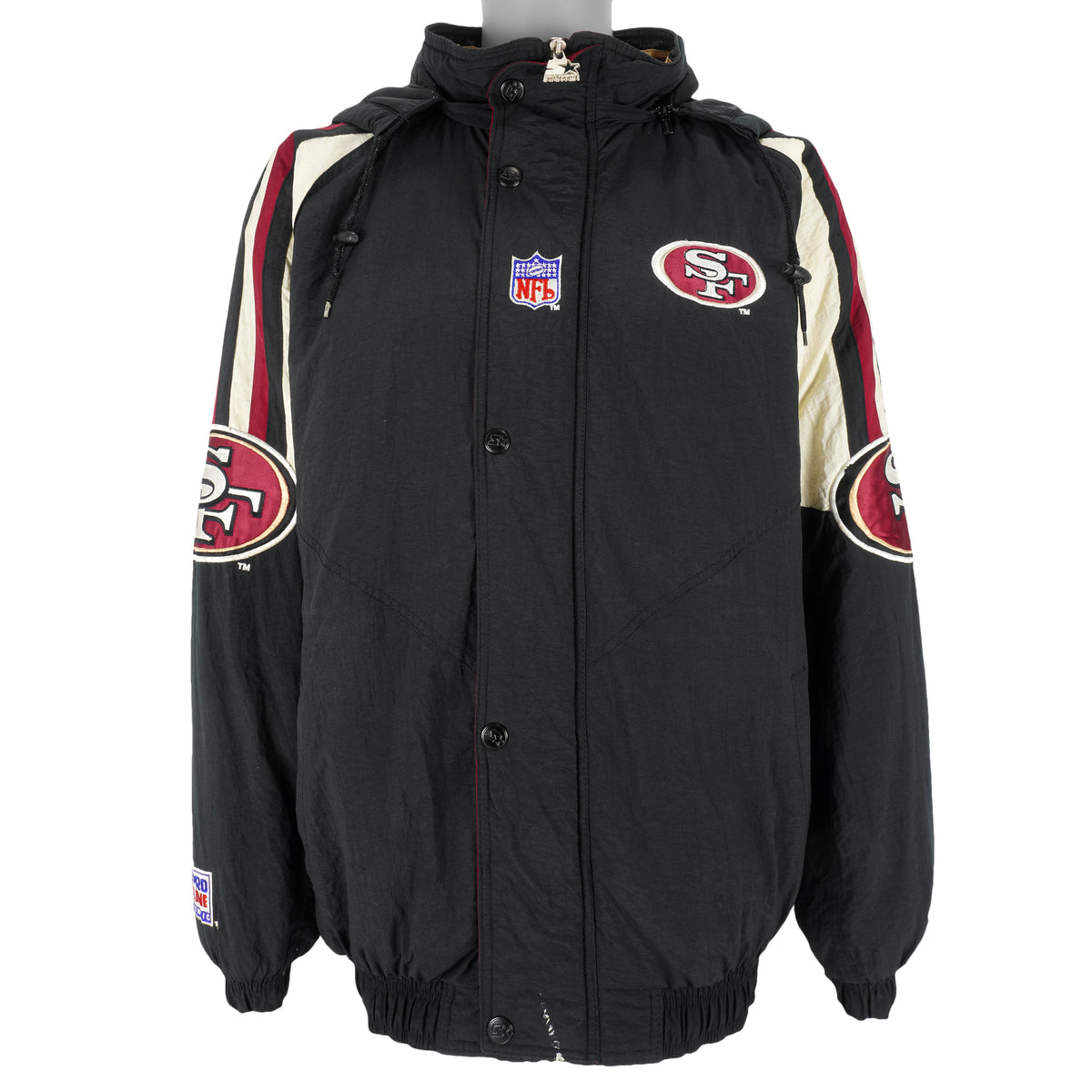Starter - San Francisco 49ers Hooded Jacket 1990s X-Large Vintage Retro Football