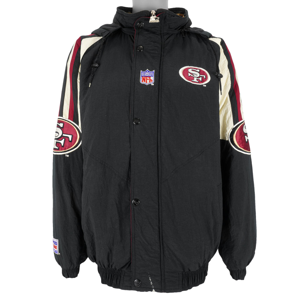Starter - San Francisco 49ers Hooded Jacket 1990s X-Large Vintage Retro Football