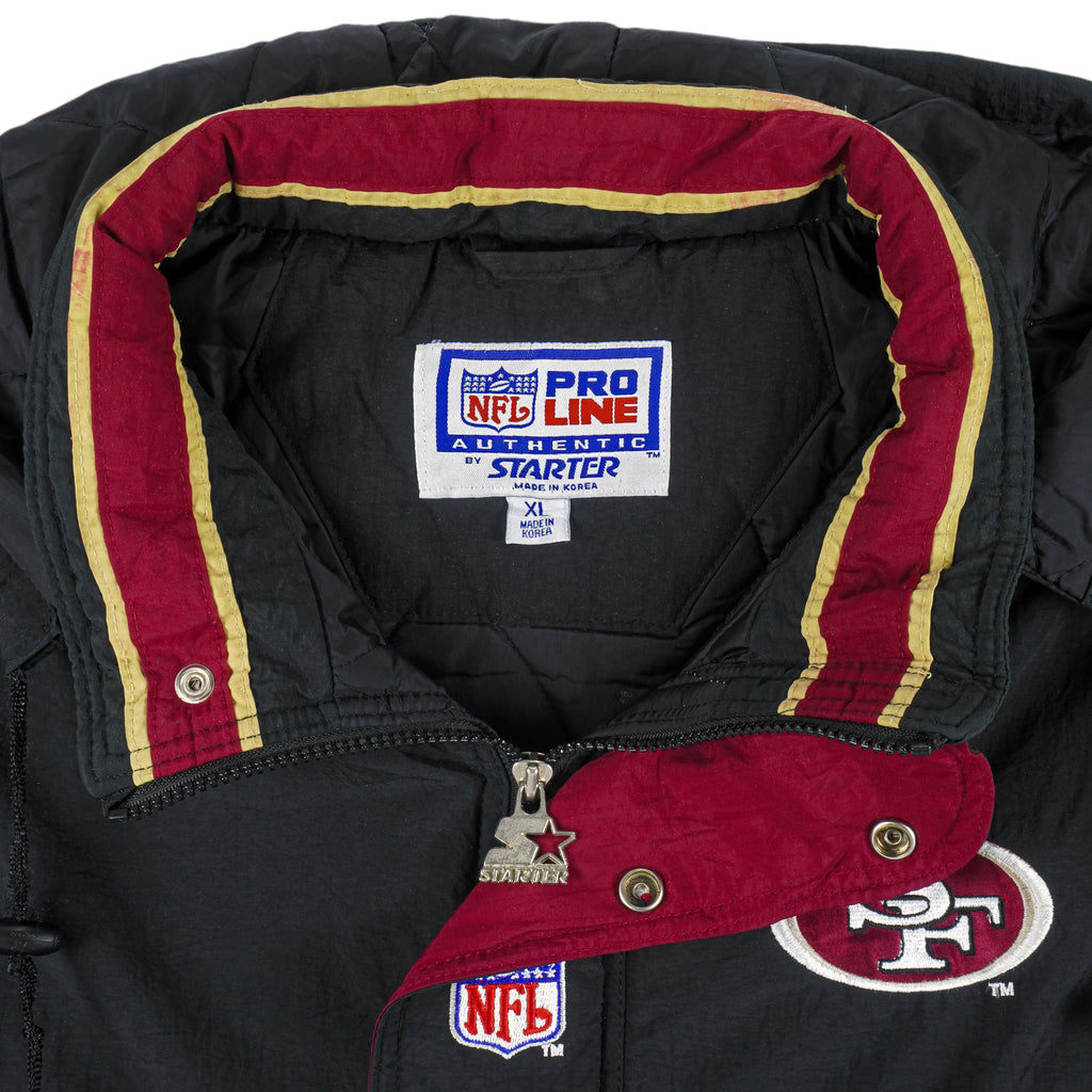 Starter - San Francisco 49ers Hooded Jacket 1990s X-Large Vintage Retro Football