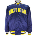 Starter - Michigan Wolverines Satin Jacket 1990s Large Vintage Retro