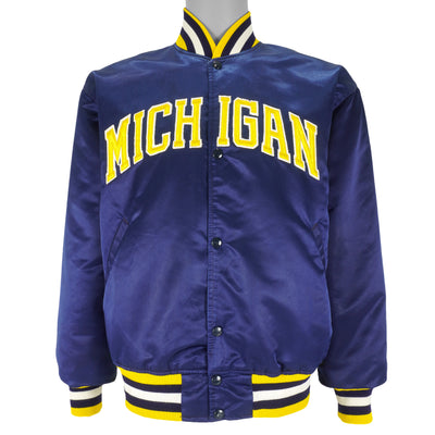 Starter - Michigan Wolverines Satin Jacket 1990s Large