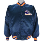 NFL (Chalk Line) - Chicago Bears Blue Satin Jacket 1990s Large