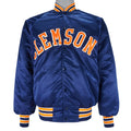 NCAA (Ebert Sport) - Blue Clemson Tiger Satin Jacket 1990s Medium Vintage Retro