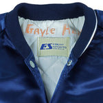 NCAA (Ebert Sport) - Blue Clemson Tiger Satin Jacket 1990s Medium Vintage Retro