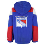 Starter - New York Rangers Hooded Jacket 1990s Large Vintage Retro Hockey