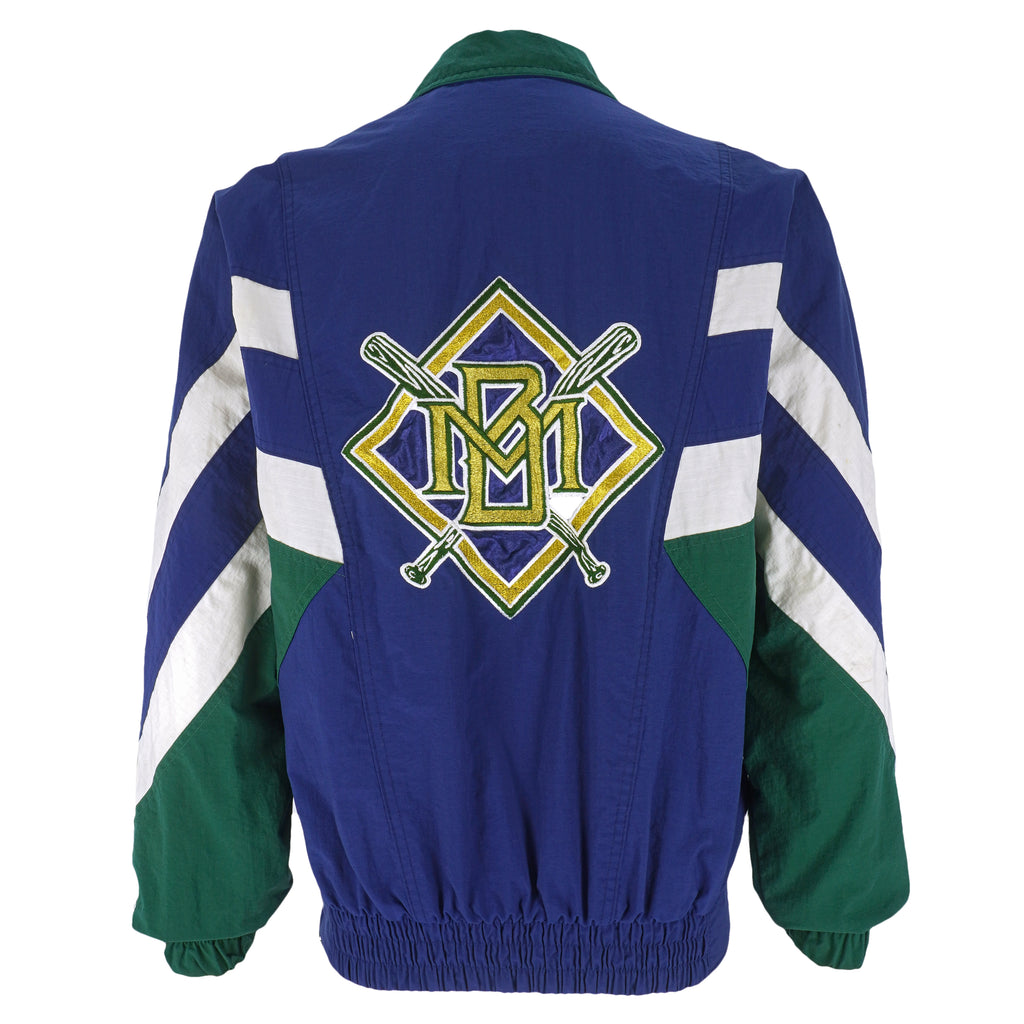 Starter - Milwaukee Brewers 1/4 Button Windbreaker 1990s Small Vintage Retro Baseball