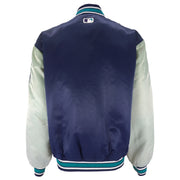 MLB (Authentic) - Seattle Mariners Button-Up Satin Jacket 1990s Medium Vintage Retro Baseball
