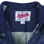MLB - Seattle Mariners Button-Up Satin Jacket 1990s Medium Vintage Retro Baseball