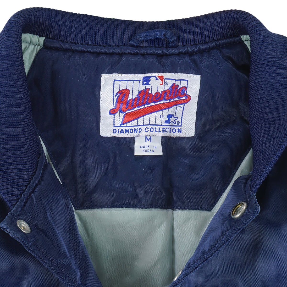 MLB - Seattle Mariners Button-Up Satin Jacket 1990s Medium Vintage Retro Baseball