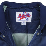 MLB - Seattle Mariners Button-Up Satin Jacket 1990s Medium Vintage Retro Baseball