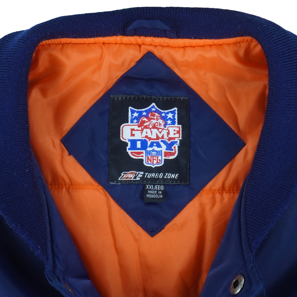 NFL (Game Day) - Denver Broncos Button-Up Satin Jacket 1990s XX-Large Vintage Retro Football