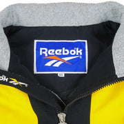 Reebok - Yellow 1/4 Zip Hooded Jacket 1990s X-Large Vintage Retro
