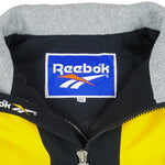 Reebok - Yellow 1/4 Zip Hooded Jacket 1990s X-Large Vintage Retro