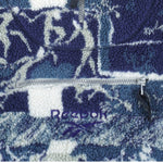 Reebok - Blue Patterned 1/4 Zip Fleece Sweatshirt 1990s Large Vintage Retro