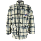 Vintage (Studio Adventures) - Tin Tin Plaid Embroidered Fleece Jacket 1990s Medium Vintage Retro