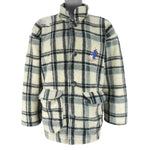 Vintage (Studio Adventures) - Tin Tin Plaid Embroidered Fleece Jacket 1990s Medium Vintage Retro