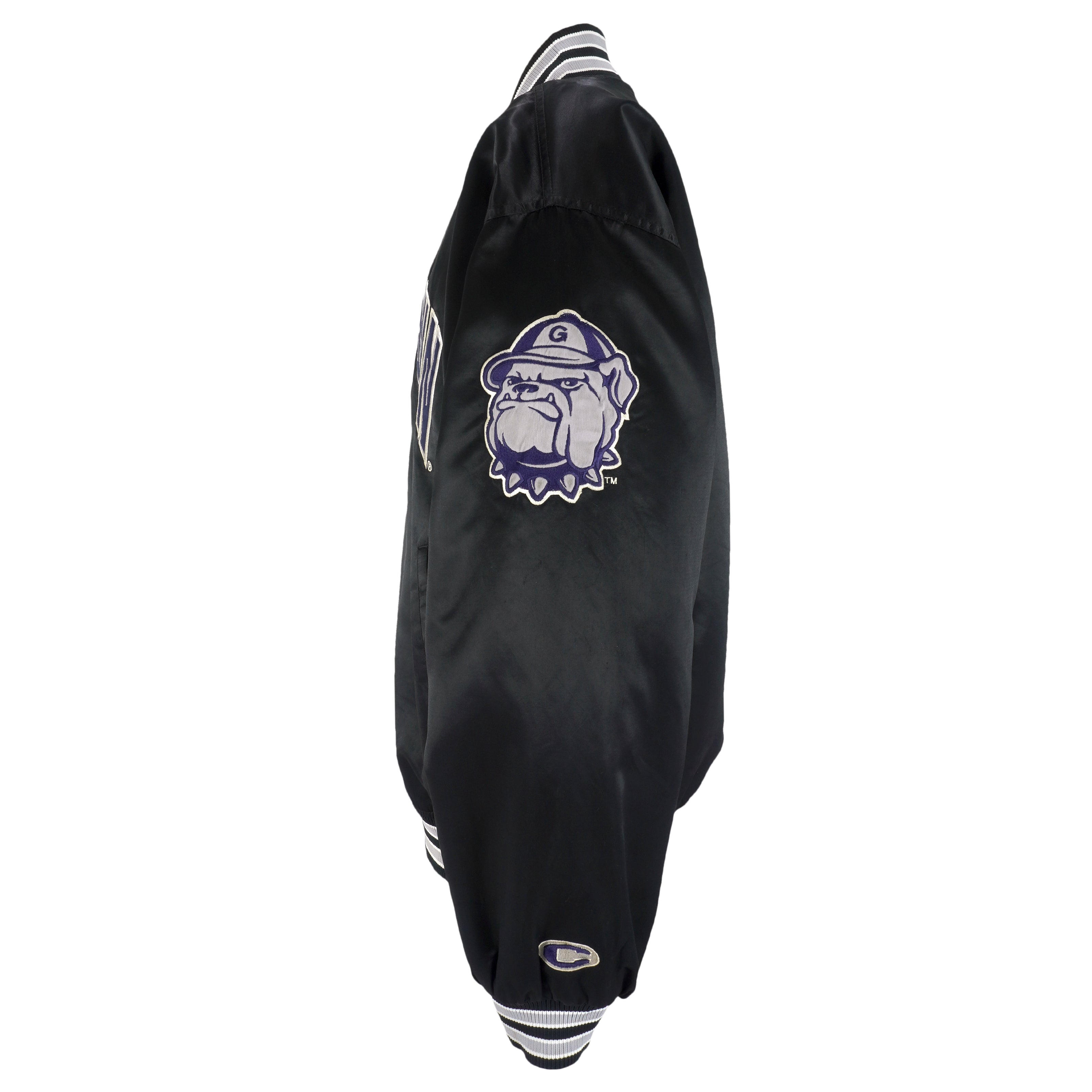 NCAA (Colosseum) - Georgetown Hoyas Spell-Out Satin Jacket 1990s XX-Large Vintage Retro Football College