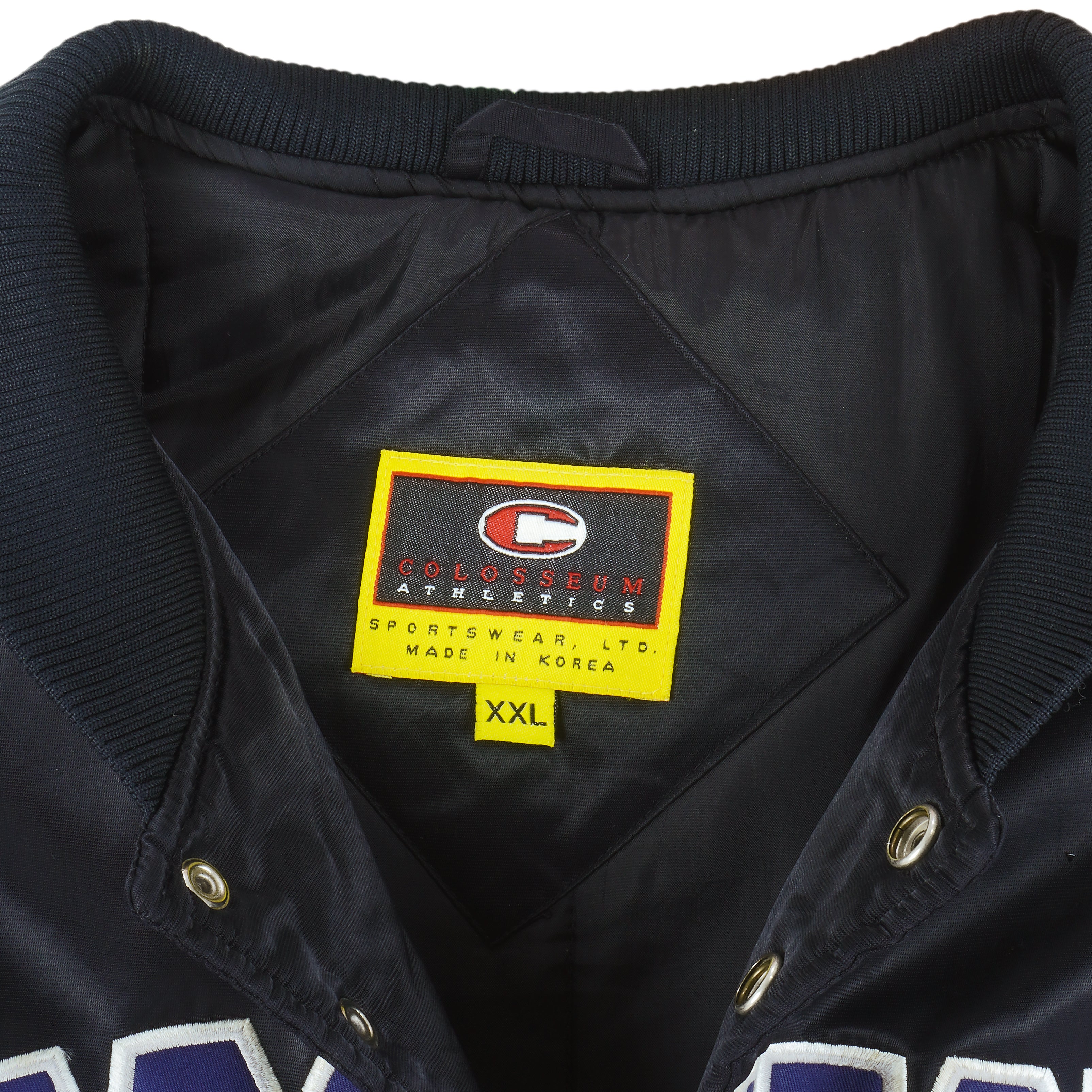 NCAA (Colosseum) - Georgetown Hoyas Spell-Out Satin Jacket 1990s XX-Large Vintage Retro Football College