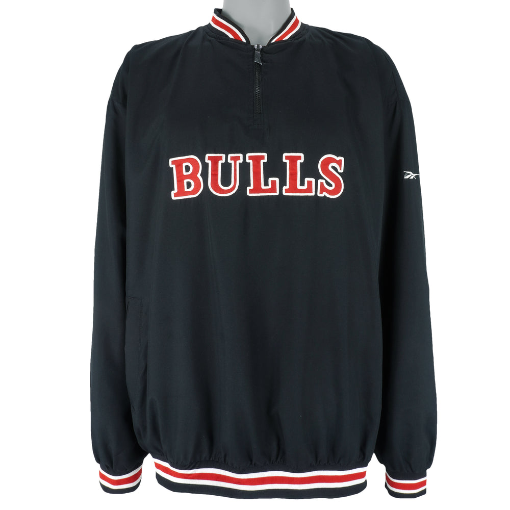 Reebok - Chicago Bulls 1/4 Zip Windbreaker 1990s X-Large Vintage Retro Basketball