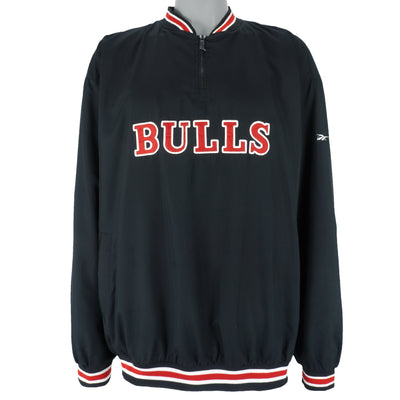 Reebok - Chicago Bulls 1/4 Zip Pullover Windbreaker 1990s X-Large
