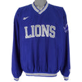 Reebok - Blue Detroit Lions Pullover Windbreaker 1990s Large Vintage Retro Football