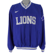 Reebok - Blue Detroit Lions Pullover Windbreaker 1990s Large Vintage Retro Football