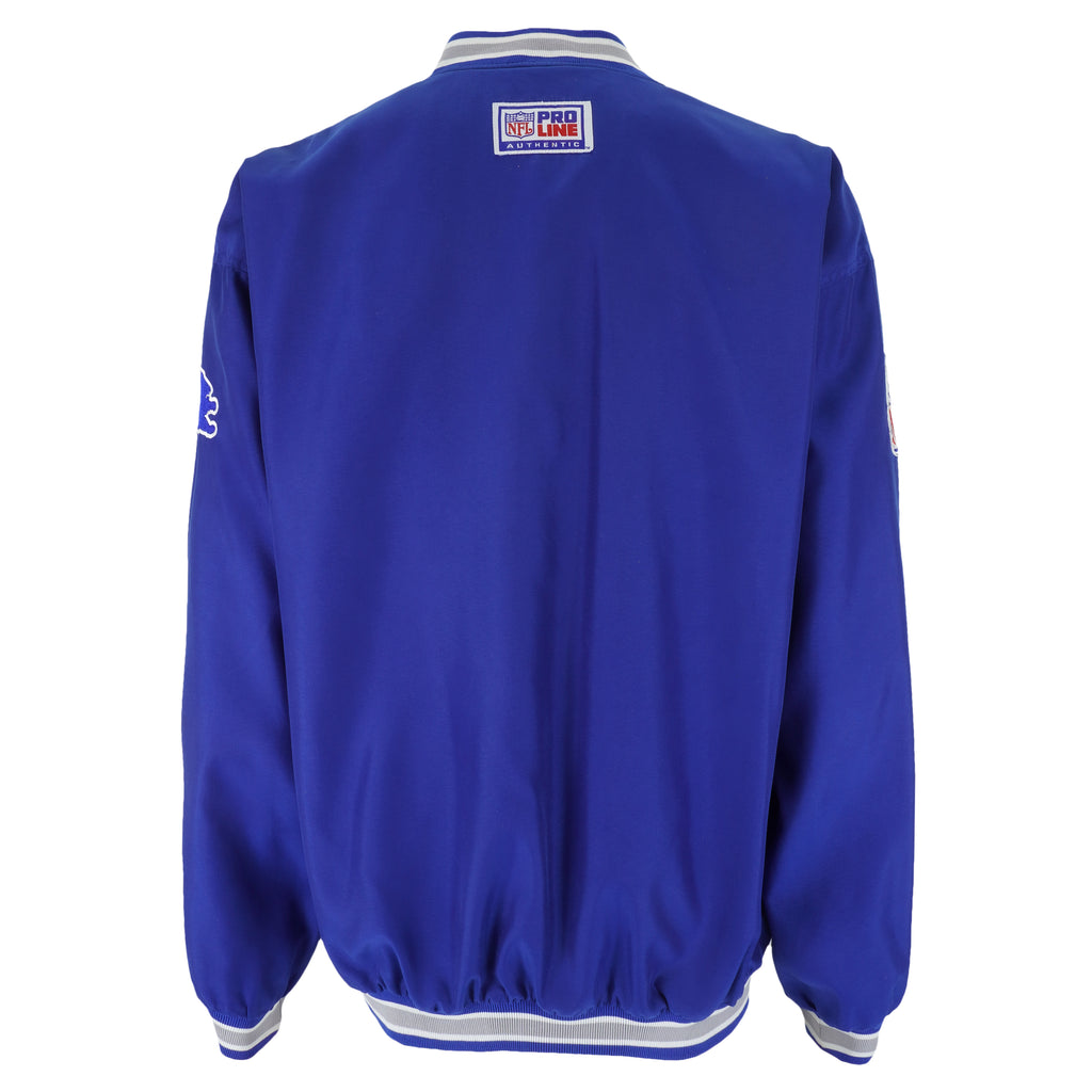 Reebok - Blue Detroit Lions Pullover Windbreaker 1990s Large Vintage Retro Football