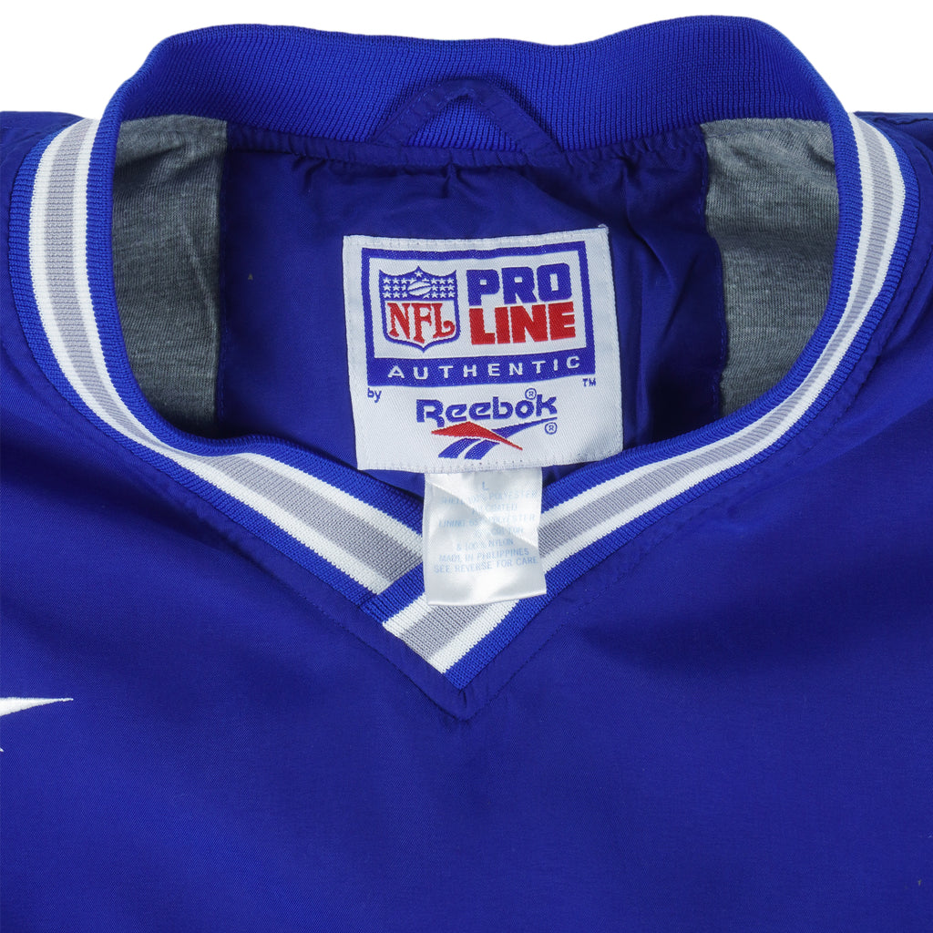 Reebok - Blue Detroit Lions Pullover Windbreaker 1990s Large Vintage Retro Football