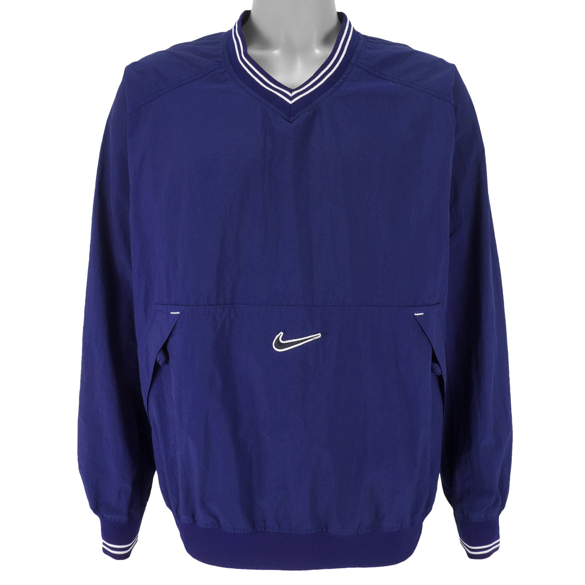 Nike - Blue Pullover Windbreaker 1990s Large Vintage Retro