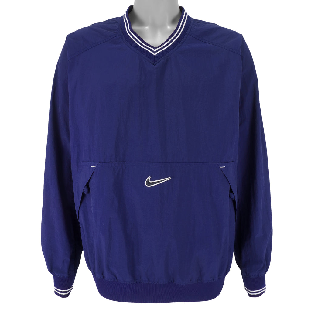 Nike - Blue Pullover Windbreaker 1990s Large Vintage Retro