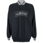 Adidas - Black Pullover Windbreaker 1990s Large Vintage Retro